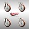 Service Caster 5 Inch 316SS Maroon Polyurethane Wheel Swivel Top Plate Caster Set SCC SCC-SS31620S514-PPUB-MRN-4 - alternate 1